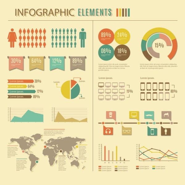Инфографика сочетание цветов