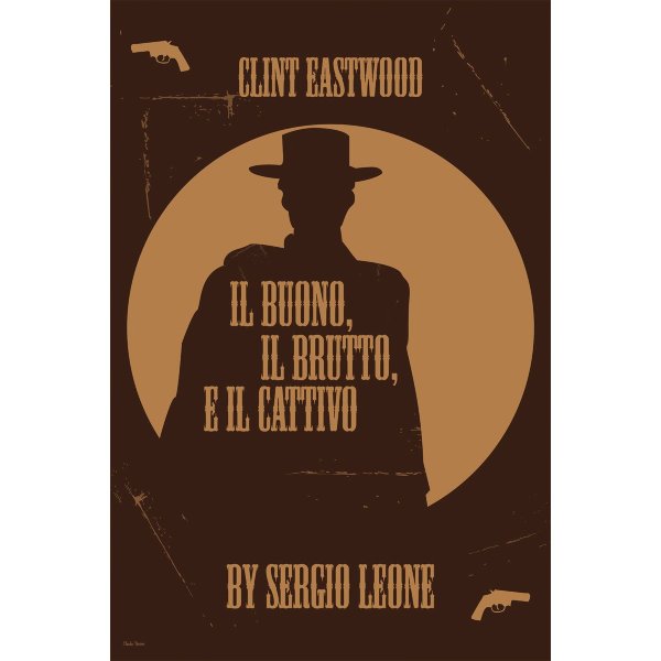 Хороший плохой злой минималистичный Постер