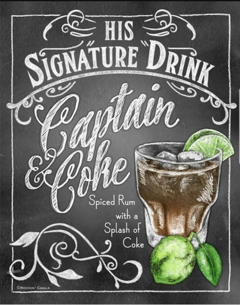 Коктейль мелом на доске