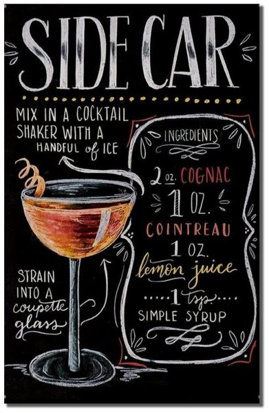 Коктейли на меловой доске