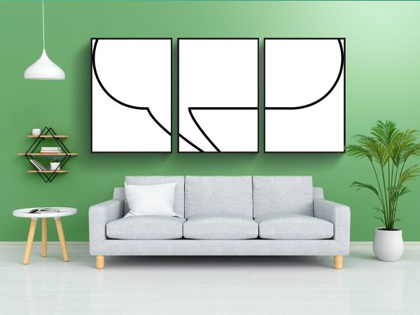 Картина в рамке под стеклом