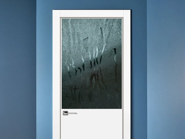 Поздравление на стекле в рамке