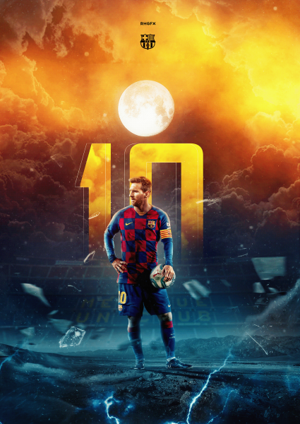 Месси Барселона арт