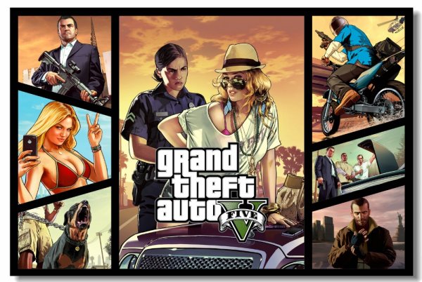 Grand Theft auto v Постер