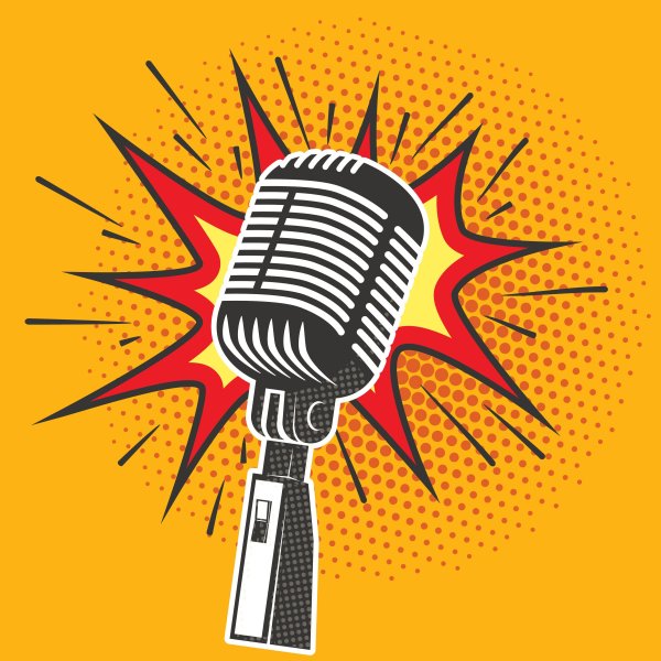 Микрофон поп арт