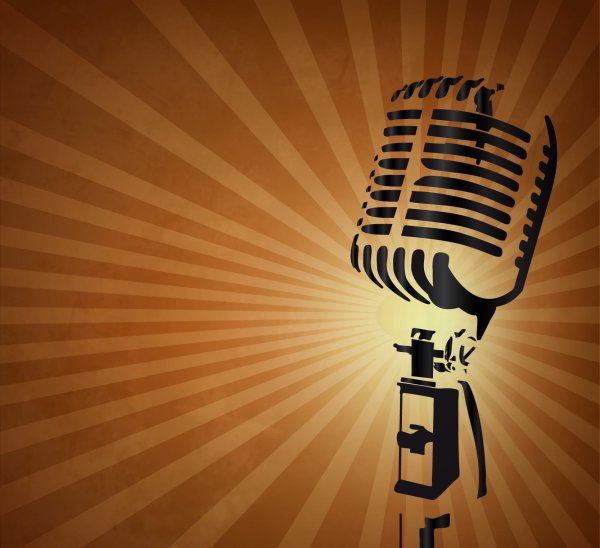 Открытка с микрофоном