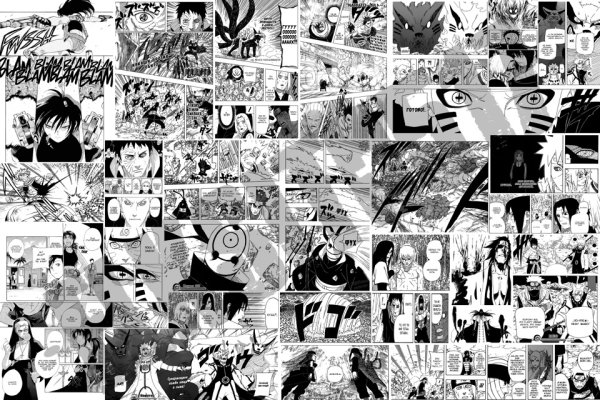 Вырезки из манги на стену