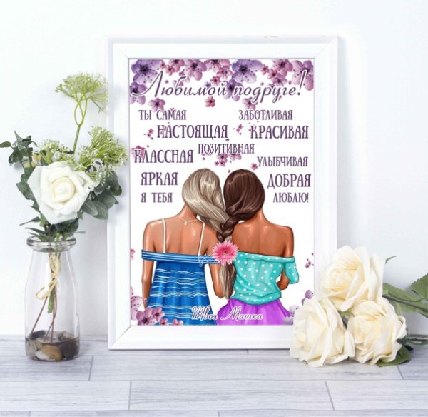 Постер для подруги на день рождения