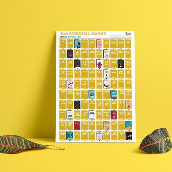 Скретч-Постер 100 книг со стираемым слоем