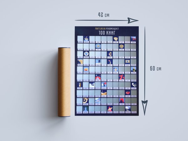 Постер 100 книг