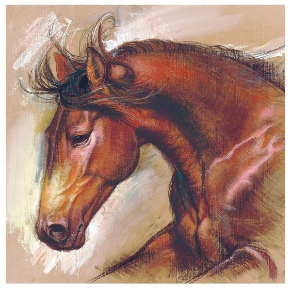 Голова лошади живопись