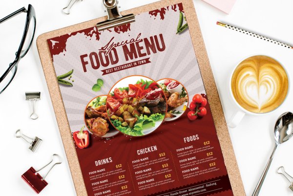 Плакат меню