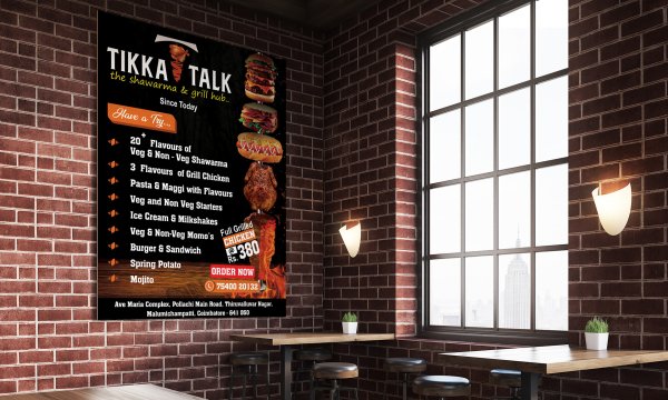 Плакаты для фаст фуда