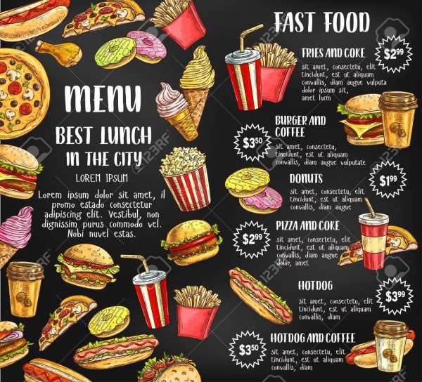 Креативный дизайн меню