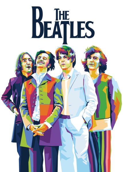 Вертикальные супер постеры группы Beatles