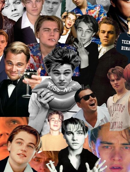 Леонардо ди Каприо в молодости коллаж