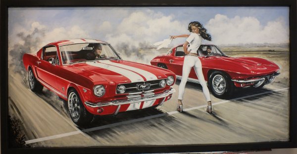 Постеры американских автомобилей 50-х годов