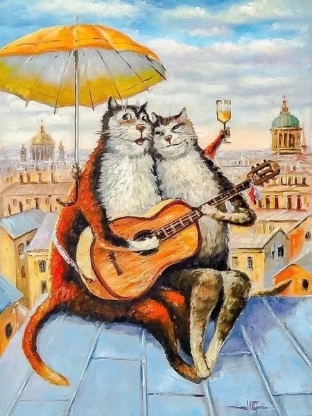 Владимир Румянцев Петербургские коты с Пушкиным