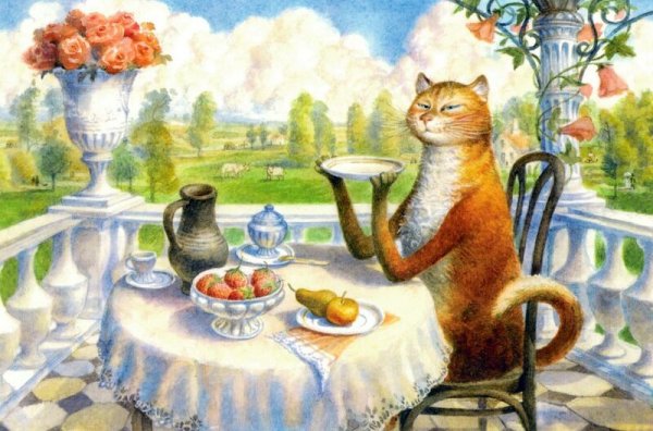 Коты Петербурга художник Владимир Румянцев