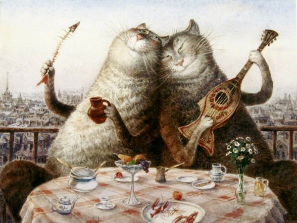 Петербургские коты Владимира Румянцева