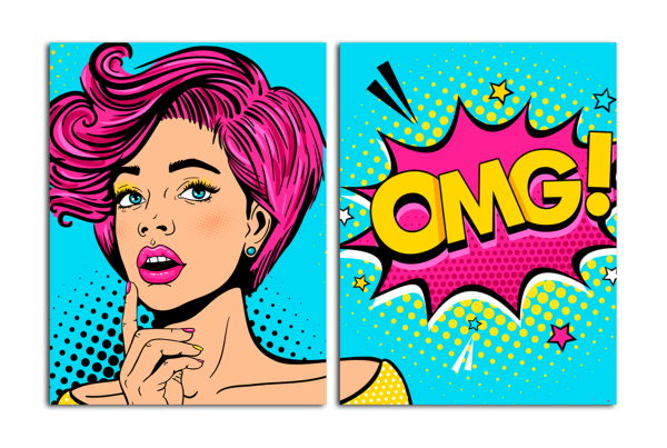 Иллюстрации в стиле поп-арт