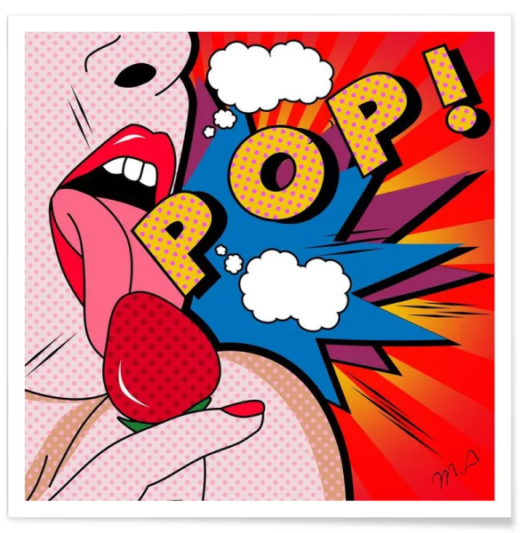 Плакат в стиле поп арт