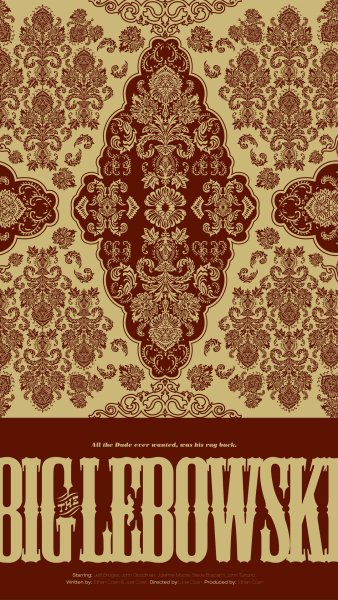 Большой Лебовски Постер арт