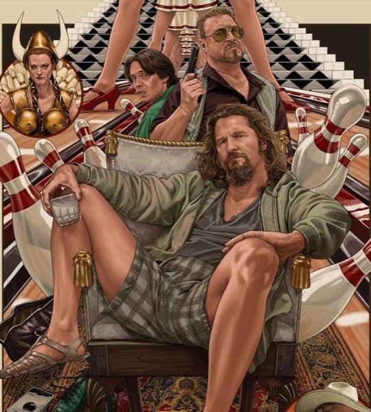 Большой Лебовски Постер арт