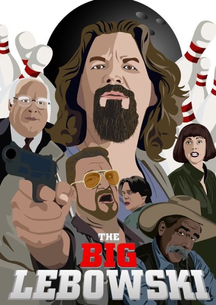 Большой Лебовски Постер