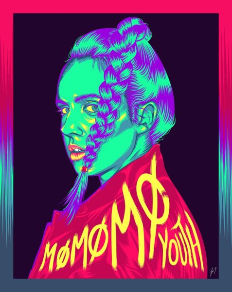 Неон Постер