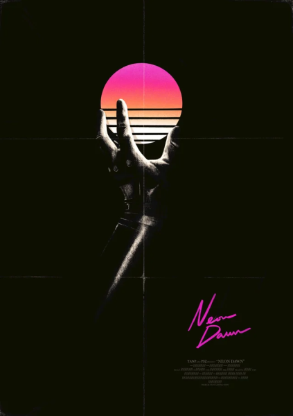 Плакат в неоновом стиле