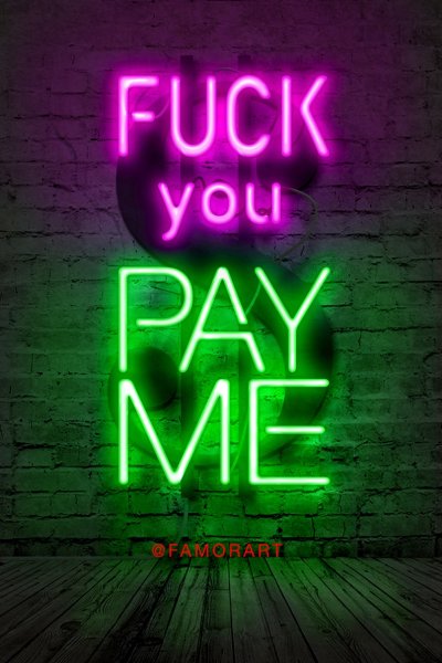 Неоновые вывески Постер