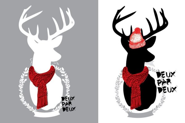 Новогодние постеры в скандинавском стиле