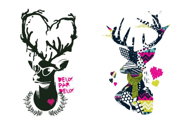 Новогодний стилизованный олень