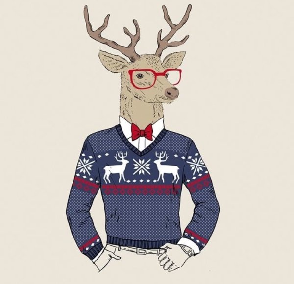 Свитер с оленями