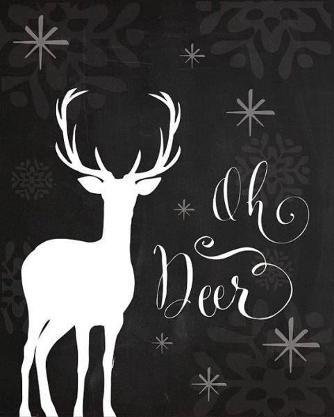 Олень на стену трафарет