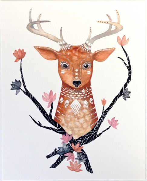 Олень в скандинавском стиле