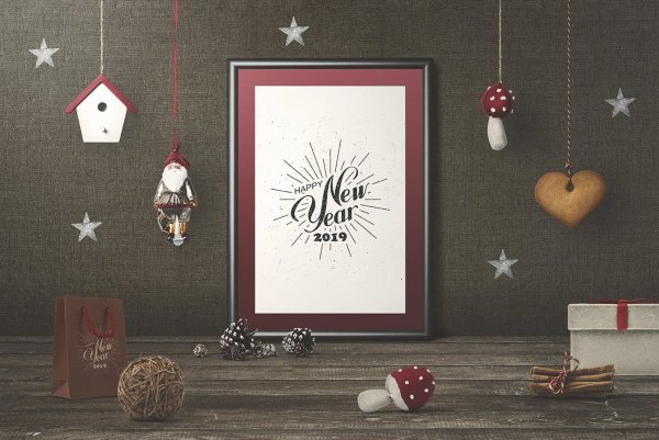 Новогодние постеры для интерьера