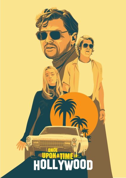 Однажды в Голливуде арт Постер