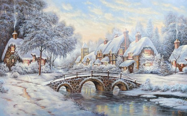 Карл Валенте художник зимний