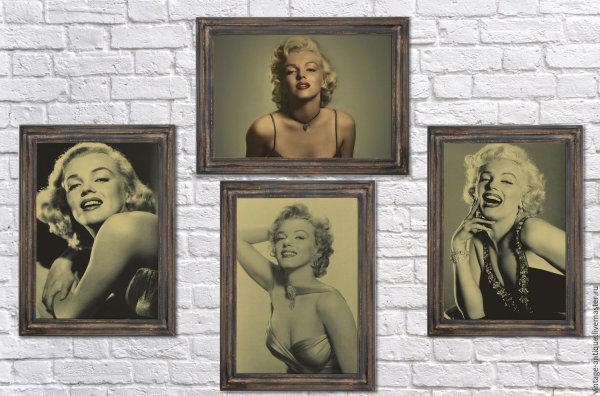 Мэрилин Монро в платье Постер