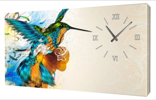 Часы на холсте 50х100 fg855