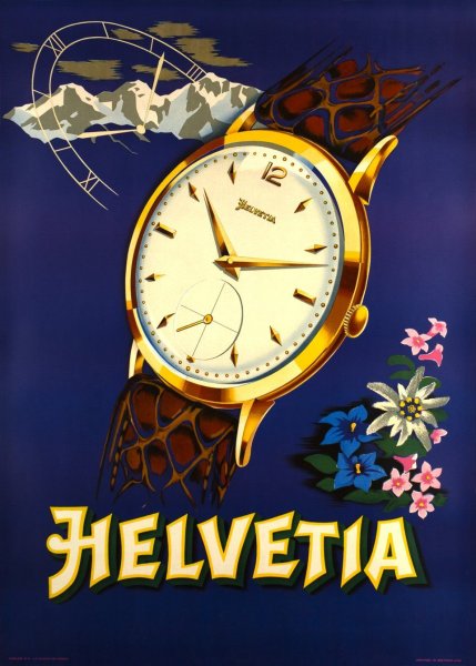 Рекламный плакат часов