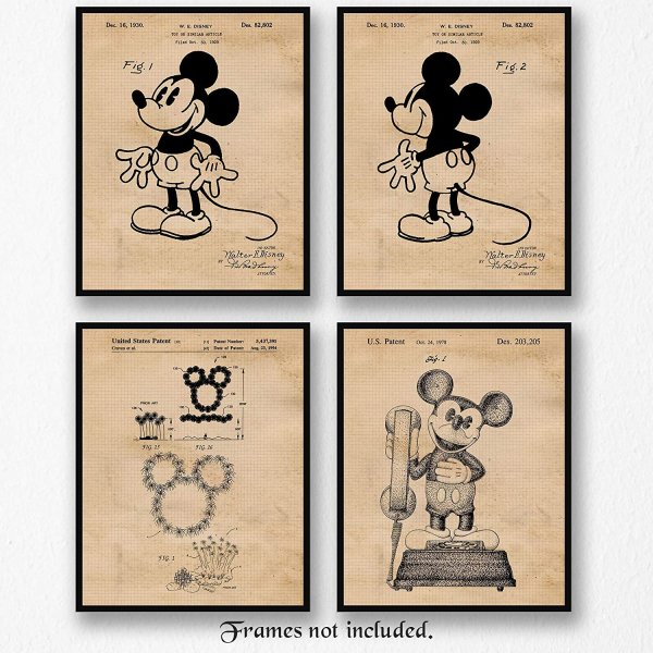 Микки Маус ретро постеры