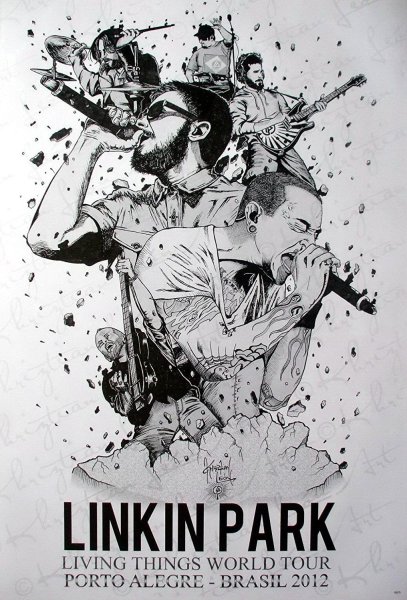 Плакат группы линкин парк
