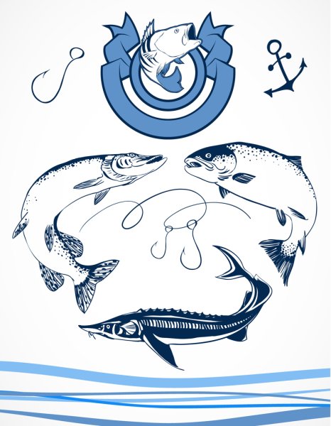 Рыбалка стилизованная