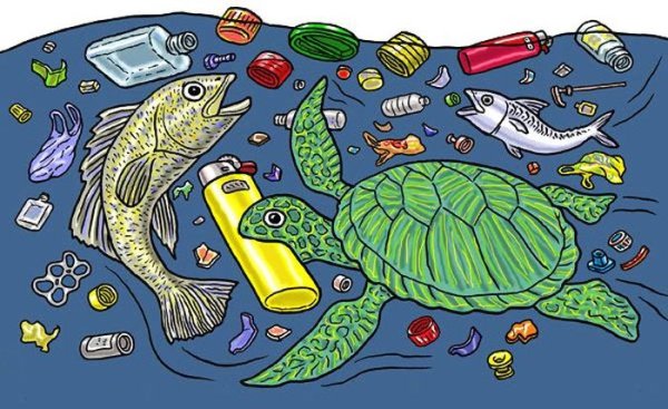Загрязнение воды для детей рыбы