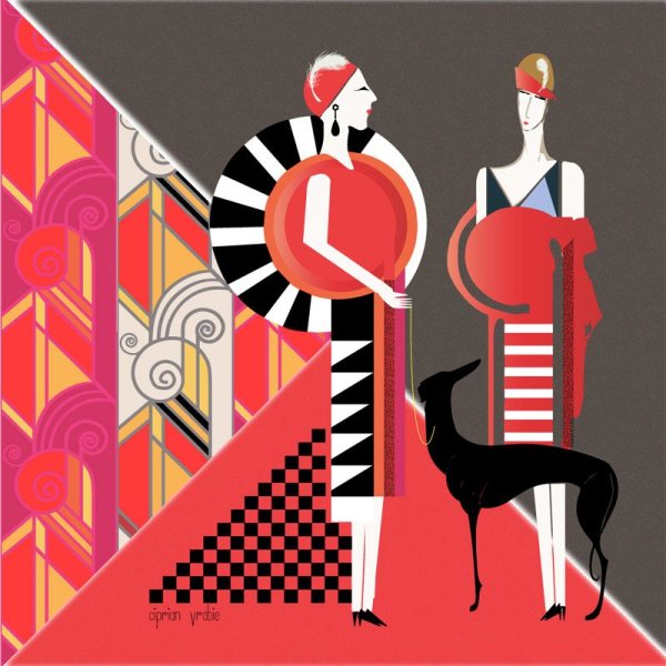 Рекламный плакат арт деко