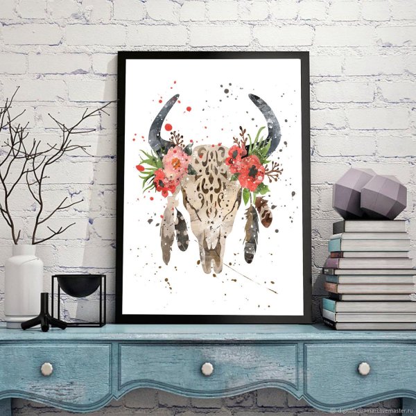 Картина интерьерная бохо