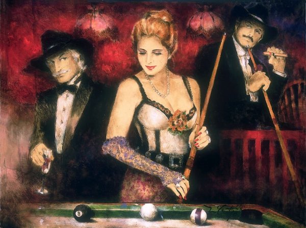 Жан Беро картины бильярд
